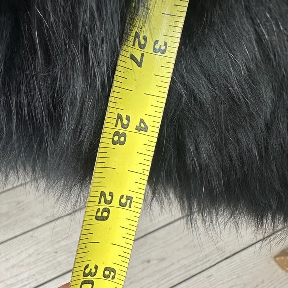 Theory Black Teddy Jacket Natural Blue Fox size M - Picture 8 of 12